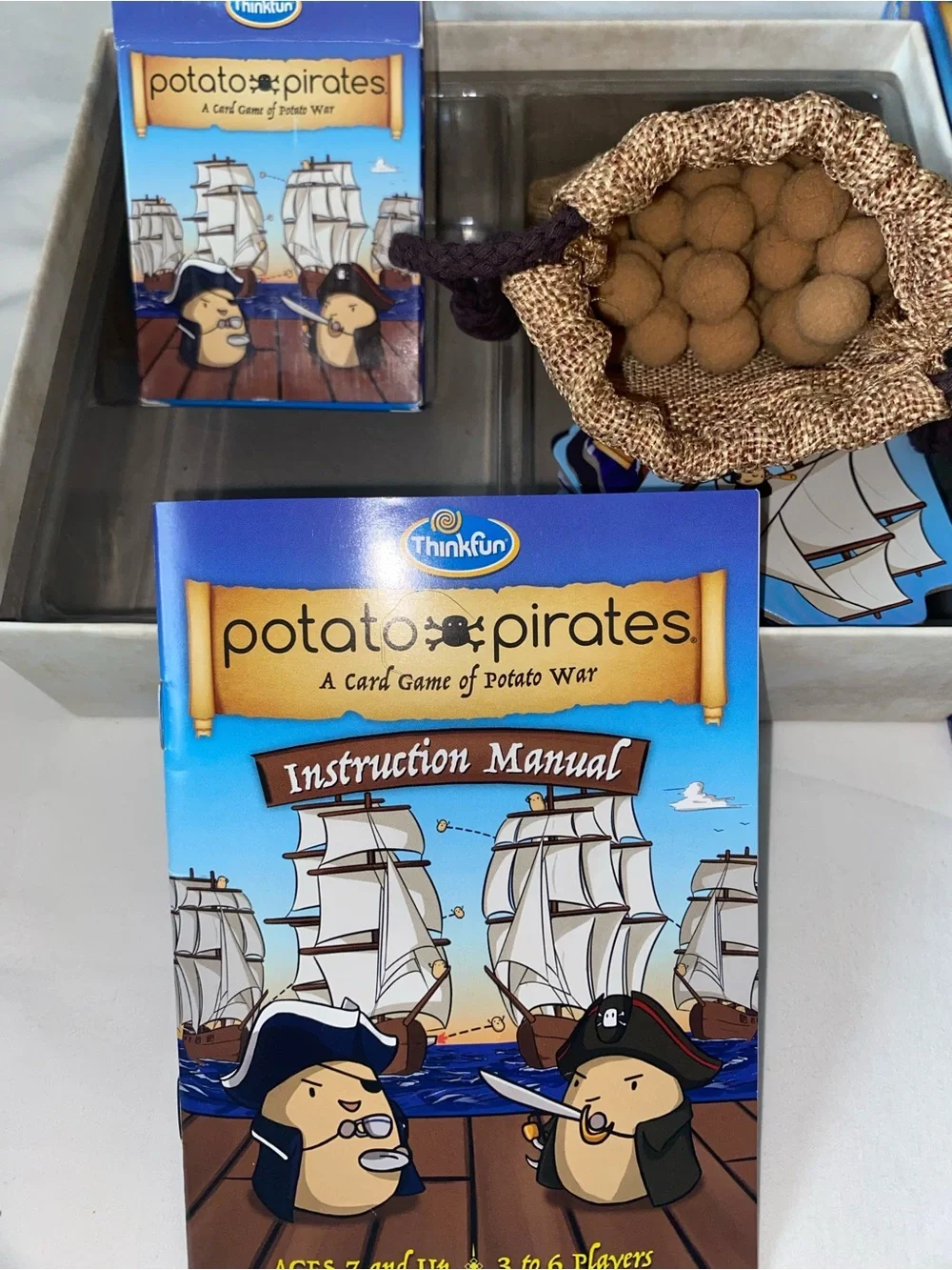 Think! Potato Pirates Card Game - Blue and Tan Artwork